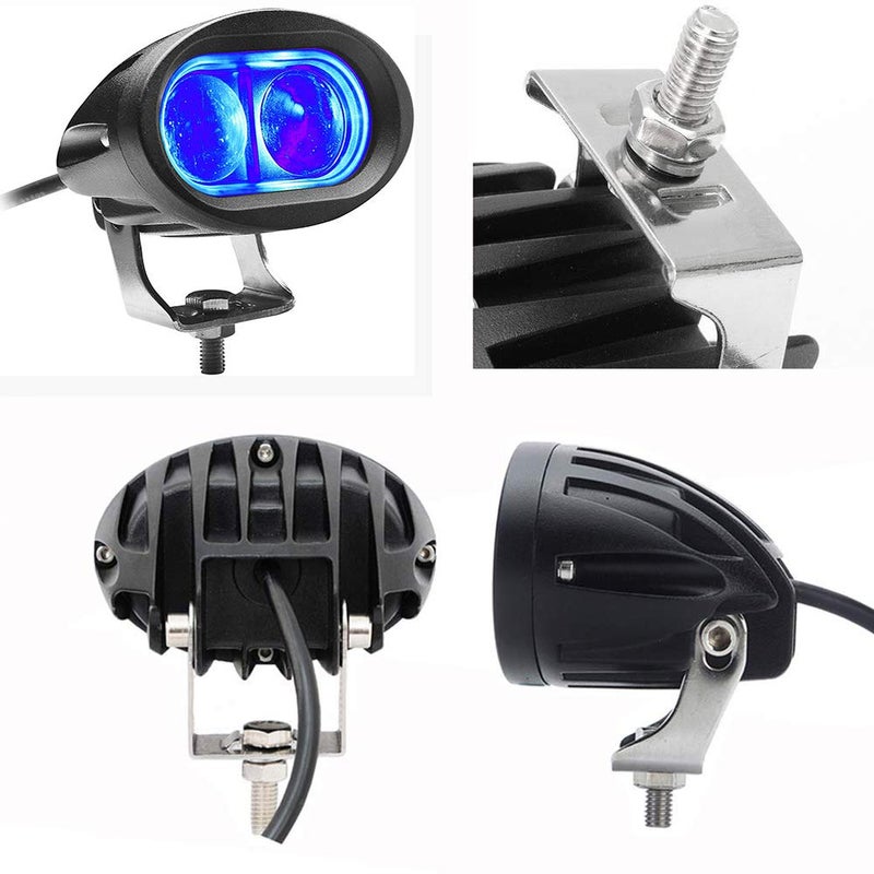 eTzone LED Forklift Light Blue Safety Light 20W Warehouse Safe Warning Spotlight 12V-80V - Image 2